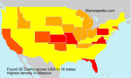 Surname Coehn in USA Surname Coehn in USA