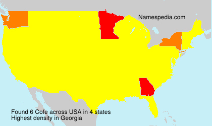Surname Cofe in USA Surname Cofe in USA
