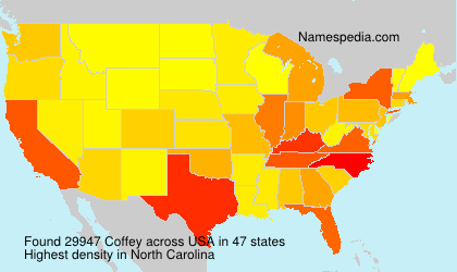 Surname Coffey in USA Surname Coffey in USA