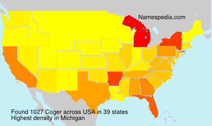 Surname Coger in USA Surname Coger in USA