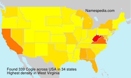Surname Cogle in USA Surname Cogle in USA