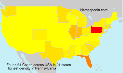 Surname Coken in USA Surname Coken in USA