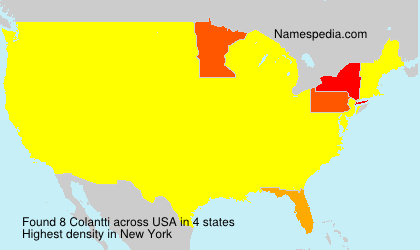 Surname Colantti in USA