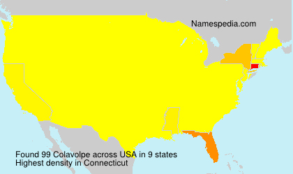 Surname Colavolpe in USA Surname Colavolpe in USA