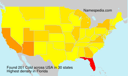 Surname Cold in USA Surname Cold in USA