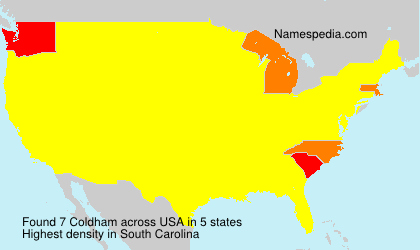 Surname Coldham in USA Surname Coldham in USA