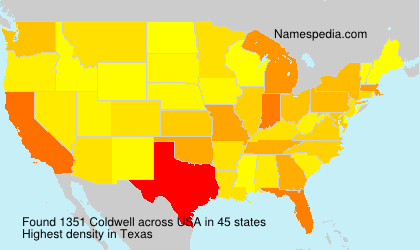 Surname Coldwell in USA Surname Coldwell in USA