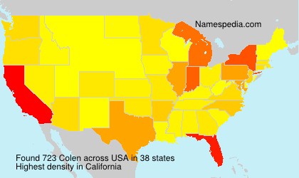 Surname Colen in USA Surname Colen in USA