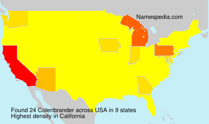 Surname Colenbrander in USA Surname Colenbrander in USA