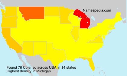 Surname Colenso in USA