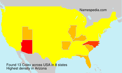 Surname Colex in USA Surname Colex in USA
