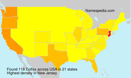 Surname Colfax in USA Surname Colfax in USA
