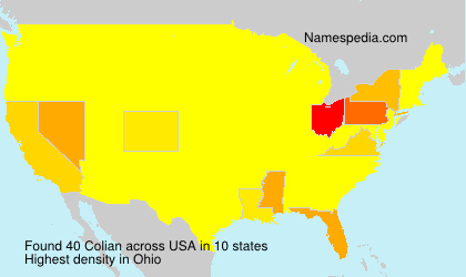 Surname Colian in USA Surname Colian in USA