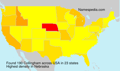 Surname Collingham in USA Surname Collingham in USA