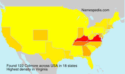 Surname Colmore in USA Surname Colmore in USA
