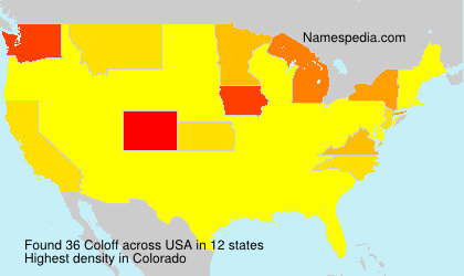Surname Coloff in USA Surname Coloff in USA