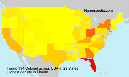 Surname Colonel in USA Surname Colonel in USA