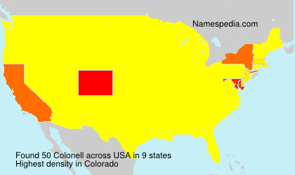 Surname Colonell in USA Surname Colonell in USA