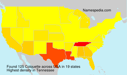 Surname Colquette in USA Surname Colquette in USA