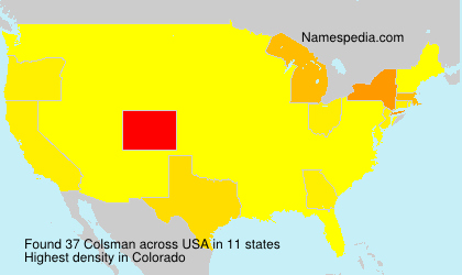 Surname Colsman in USA