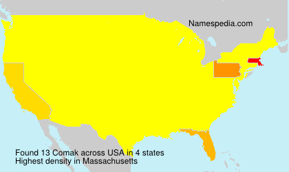 Surname Comak in USA Surname Comak in USA