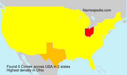 Surname Comek in USA Surname Comek in USA