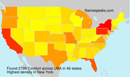 Surname Comfort in USA Surname Comfort in USA