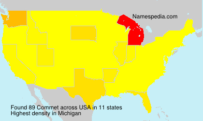 Surname Commet in USA Surname Commet in USA