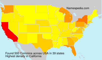 Surname Commins in USA Surname Commins in USA