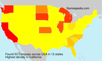 Surname Compaan in USA Surname Compaan in USA