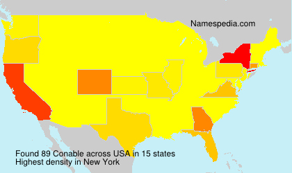 Surname Conable in USA Surname Conable in USA