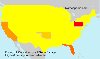Surname Concel in USA Surname Concel in USA