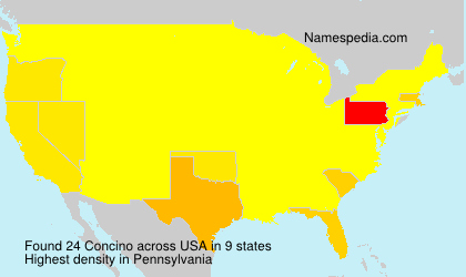 Surname Concino in USA Surname Concino in USA