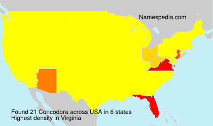 Surname Concodora in USA Surname Concodora in USA