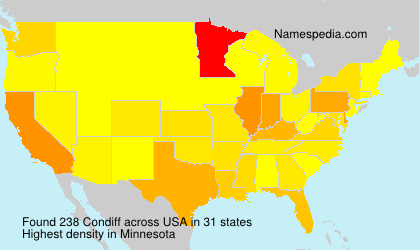 Surname Condiff in USA Surname Condiff in USA