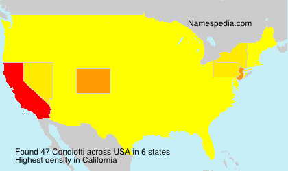 Surname Condiotti in USA Surname Condiotti in USA