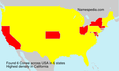 Surname Conee in USA Surname Conee in USA