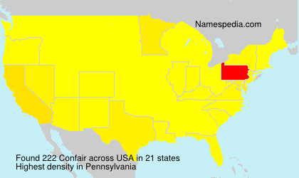 Surname Confair in USA Surname Confair in USA