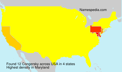Surname Congersky in USA Surname Congersky in USA