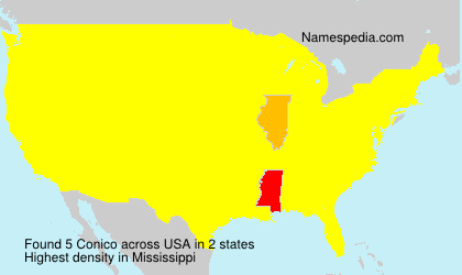 Surname Conico in USA Surname Conico in USA