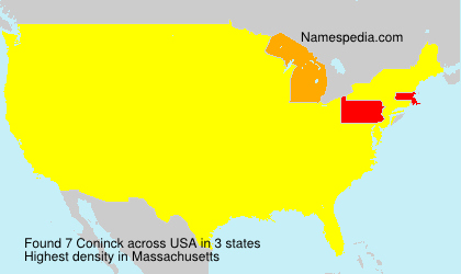 Surname Coninck in USA Surname Coninck in USA