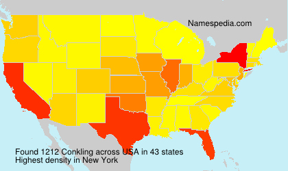 Surname Conkling in USA Surname Conkling in USA