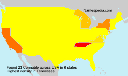 Surname Connable in USA Surname Connable in USA