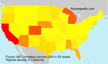 Surname Conradson in USA Surname Conradson in USA