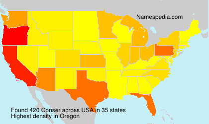 Surname Conser in USA Surname Conser in USA