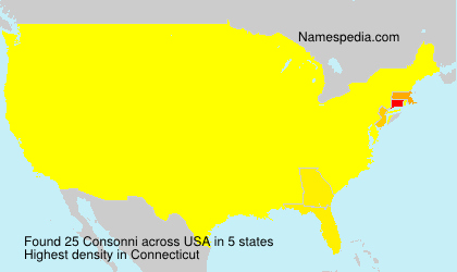 Surname Consonni in USA Surname Consonni in USA
