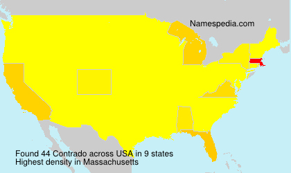Surname Contrado in USA Surname Contrado in USA