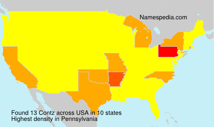 Surname Contz in USA Surname Contz in USA