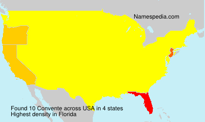 Surname Convente in USA Surname Convente in USA