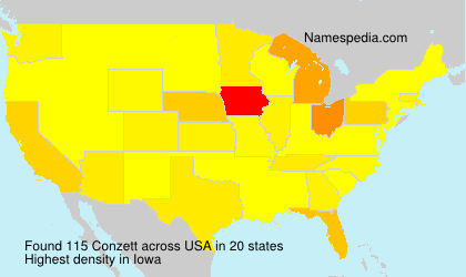 Surname Conzett in USA Surname Conzett in USA
